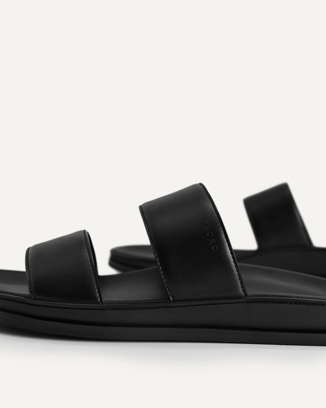 Monochrome Double Strap Sandals