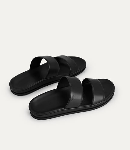 Monochrome Double Strap Sandals