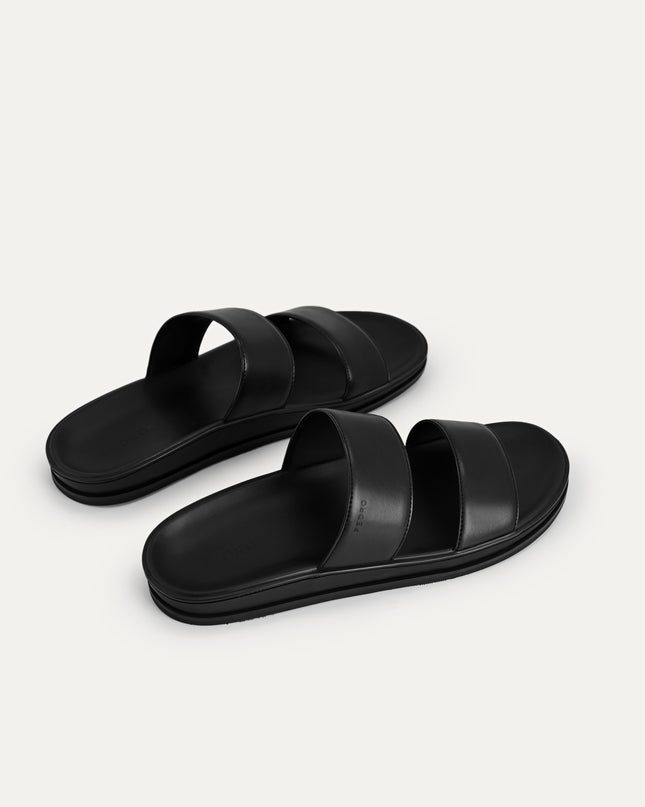 Monochrome Double Strap Sandals