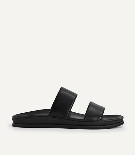 Monochrome Double Strap Sandals