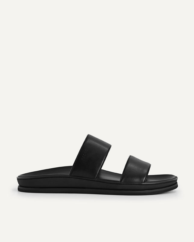 Monochrome Double Strap Sandals