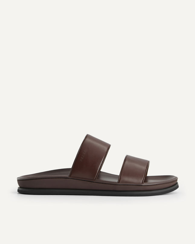 Monochrome Double Strap Sandals