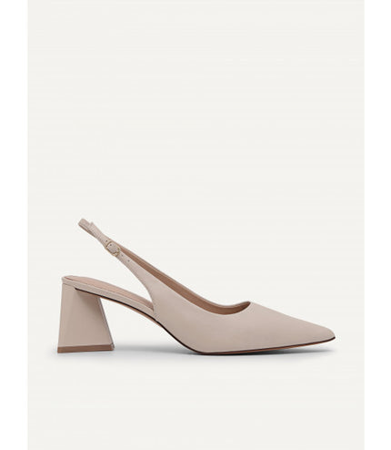 Leather Pointed Slingback Pumps
