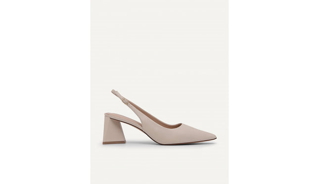 Leather Pointed Slingback Pumps
