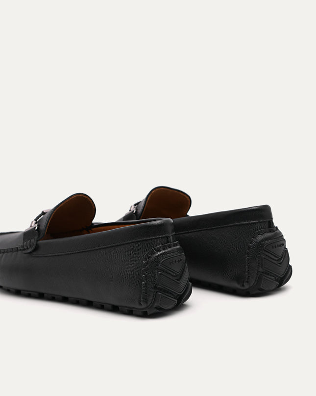 Suede Leather Moccasins - Black