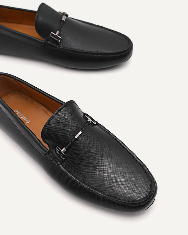 Suede Leather Moccasins - Black