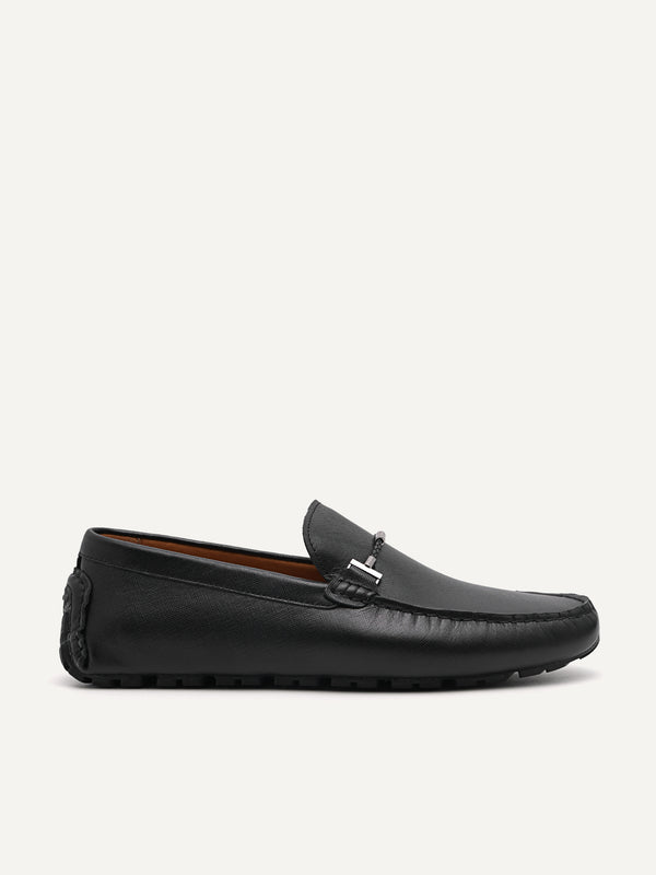 Suede Leather Moccasins - Black