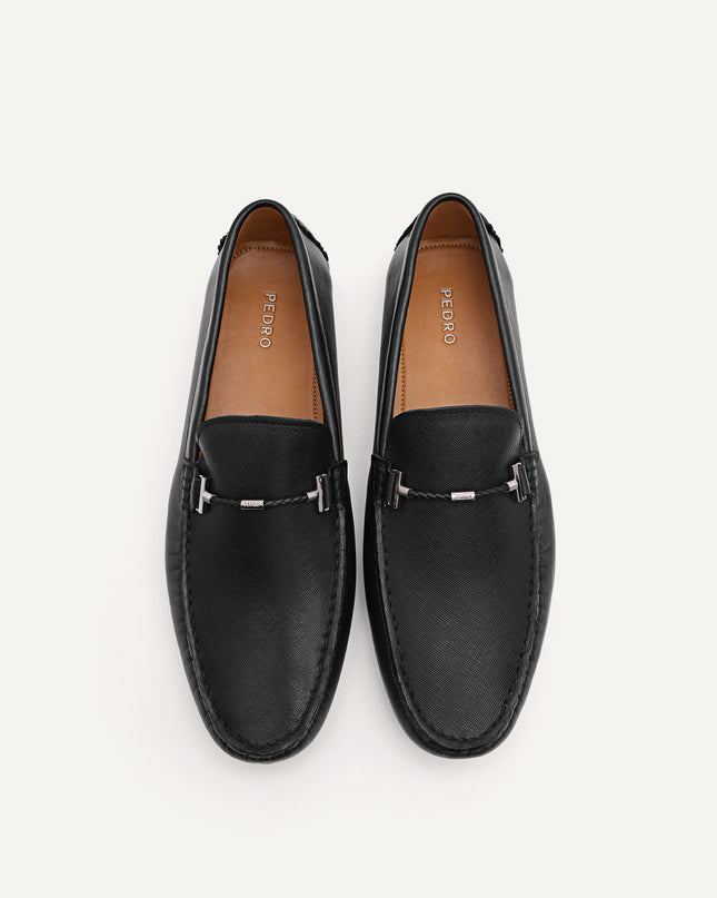 Suede Leather Moccasins - Black