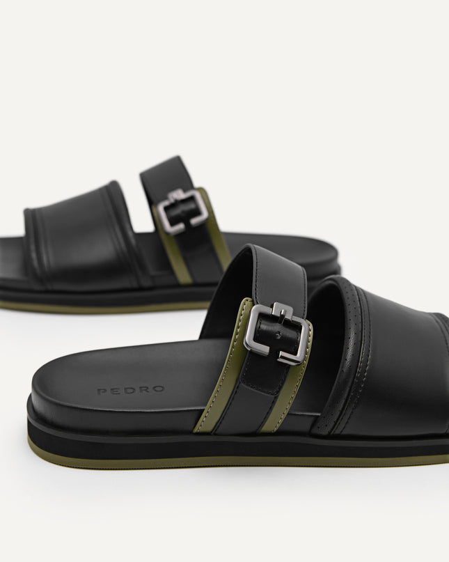 Double Strap Slide Sandals