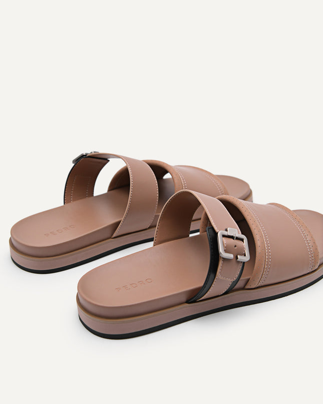 Double Strap Slide Sandals