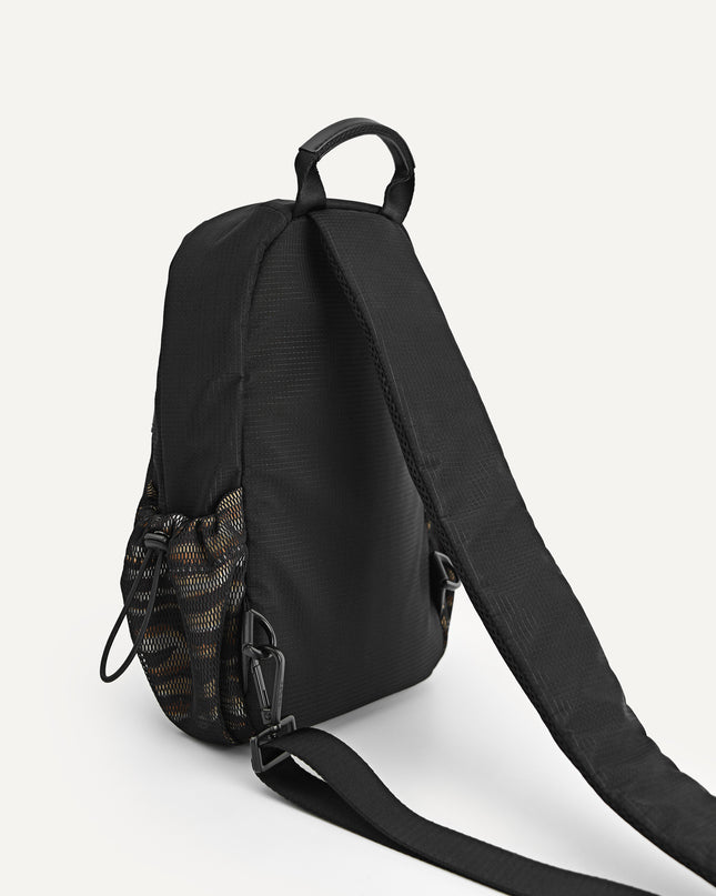 Printed Technical Sling Pouch Bag