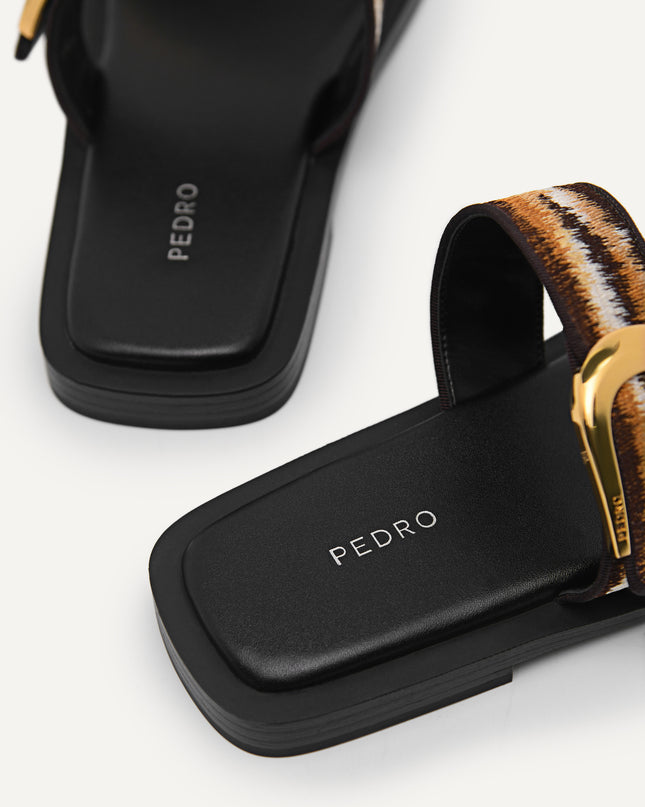 Double Strap Sandals with Buckle Detail