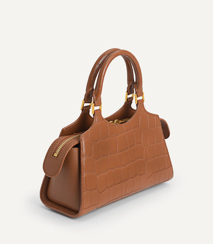 Leather Top Handle Bag
