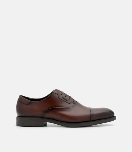 Altitude Leather Captoe Oxford Shoes-Brown