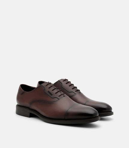 Altitude Leather Captoe Oxford Shoes-Brown