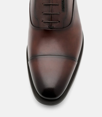 Altitude Leather Captoe Oxford Shoes-Brown
