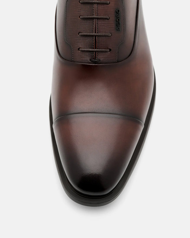 Altitude Leather Captoe Oxford Shoes-Brown