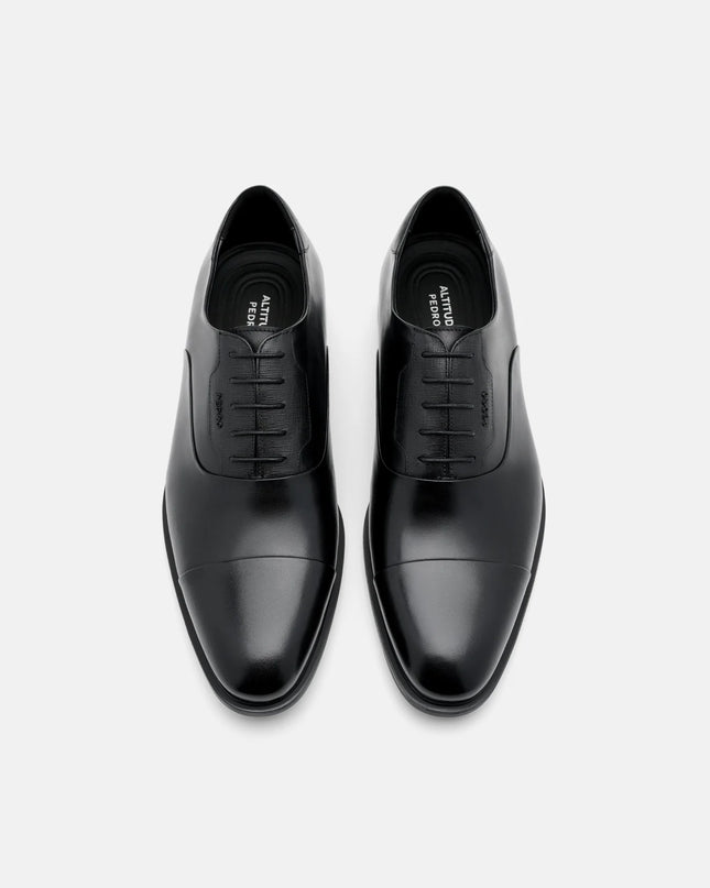 Altitude Leather Captoe Oxford Shoes - Black