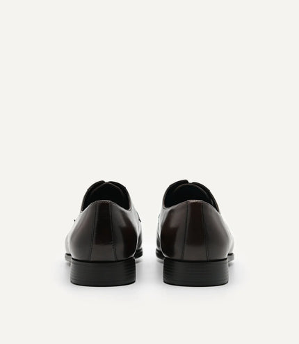 Altitude Lightweight Leather Derby Shoes - Dark Brown