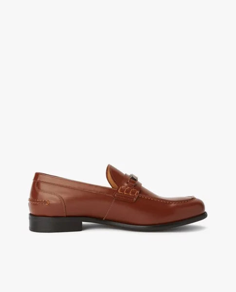 Leather Horsebit Loafers - Brown