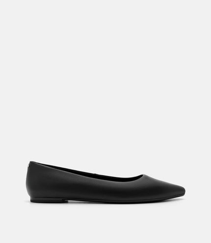 Quinn Leather Flats - Black