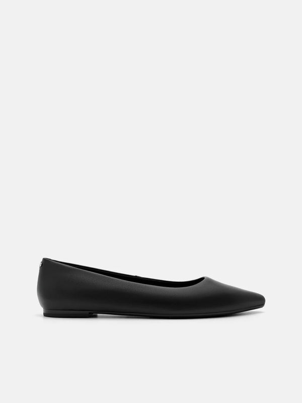 Quinn Leather Flats - Black