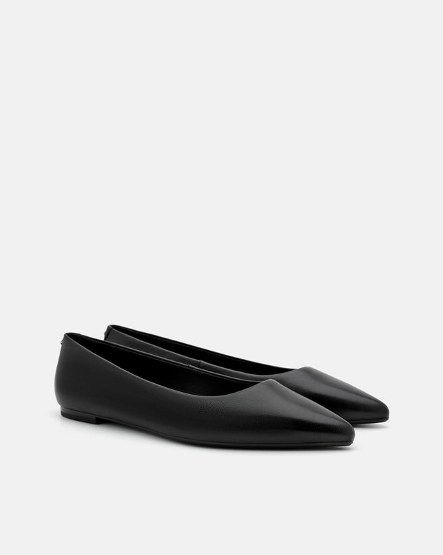Quinn Leather Flats - Black