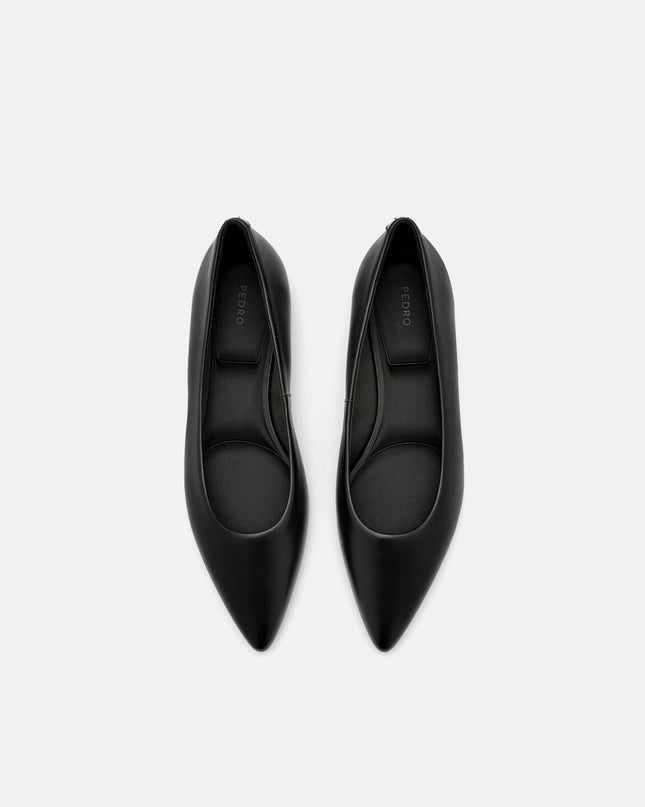 Quinn Leather Flats - Black