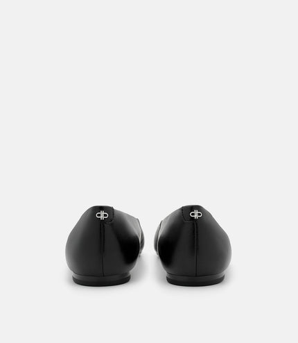 Quinn Leather Flats - Black