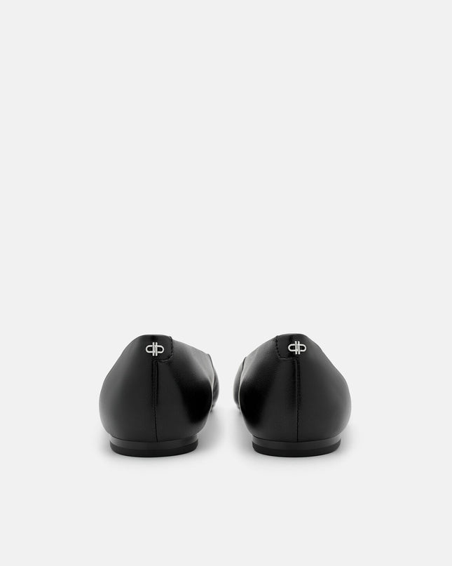 Quinn Leather Flats - Black