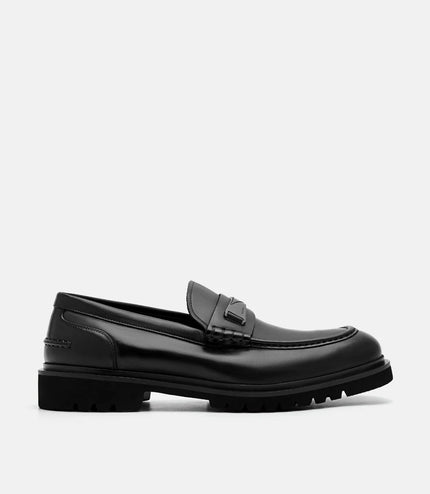 Edge Leather Loafers - Black