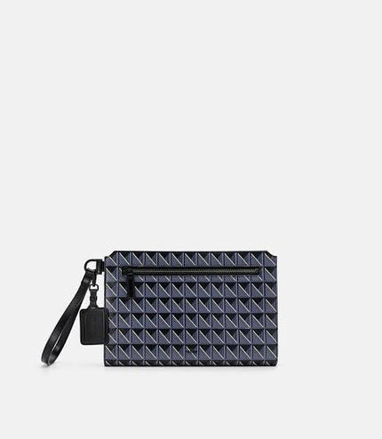 Bastian Axxis Clutch Bag - Blue Canvas