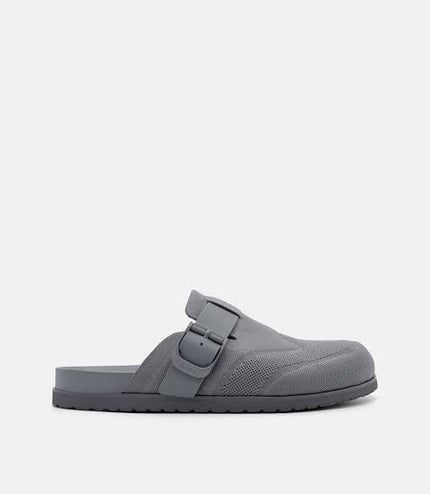 Helix Knitted Mules - Grey