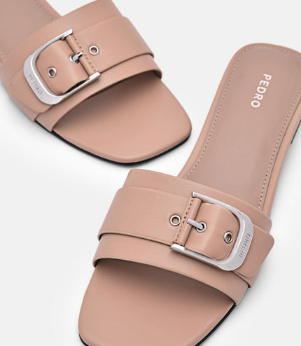 Helix Buckle Sandals - Taupe