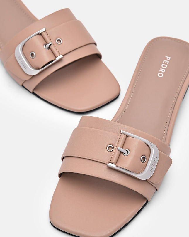 Helix Buckle Sandals - Taupe