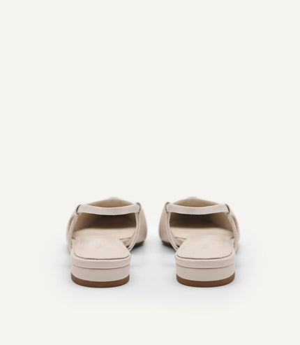 PEDRO Studio Kate Leather Ballerina Flats - Cream