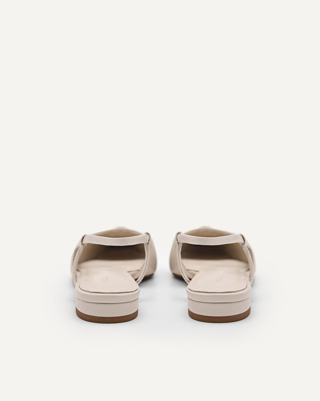 PEDRO Studio Kate Leather Ballerina Flats - Cream