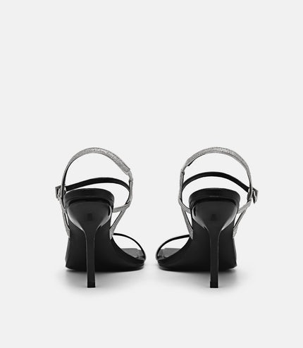 Celeste Slingback Heeled Sandals - Silver