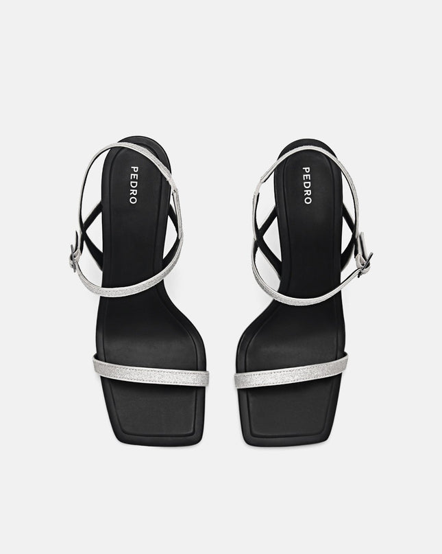 Celeste Slingback Heeled Sandals - Silver