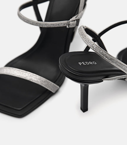 Celeste Slingback Heeled Sandals - Silver