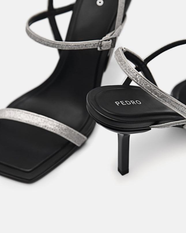 Celeste Slingback Heeled Sandals - Silver