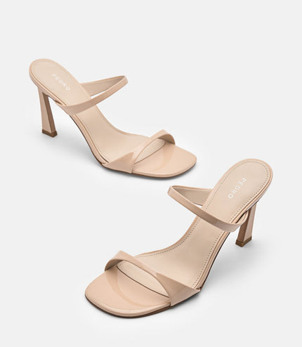 Mia Heel Sandals - Nude