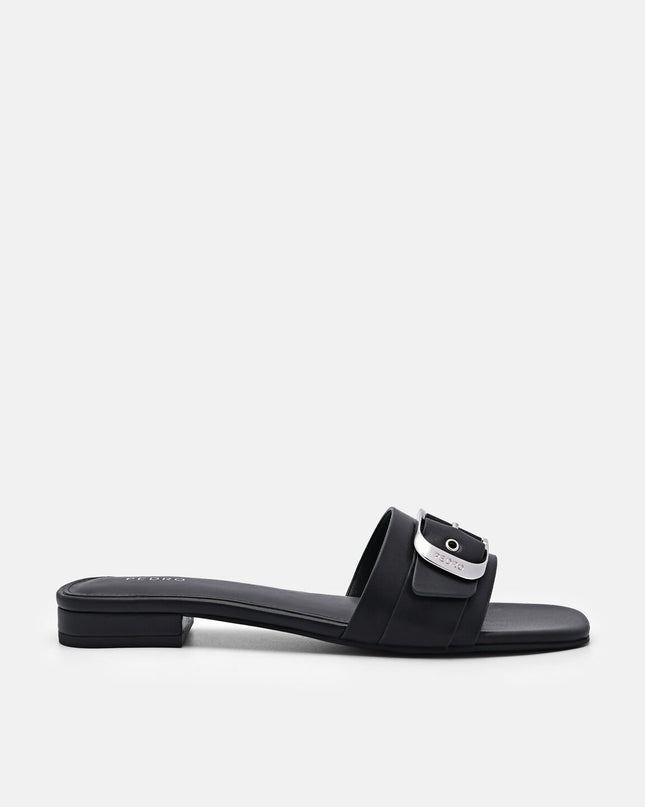 Helix Buckle Sandals - Black