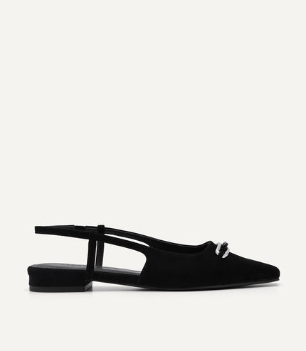 PEDRO Studio Kate Leather Ballerina Flats - Black