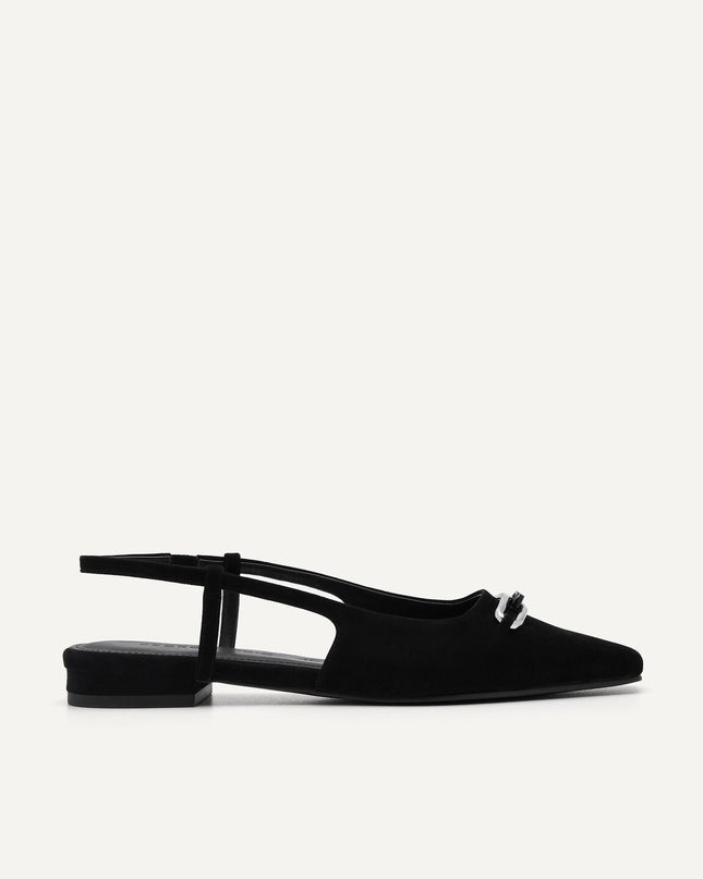 PEDRO Studio Kate Leather Ballerina Flats - Black
