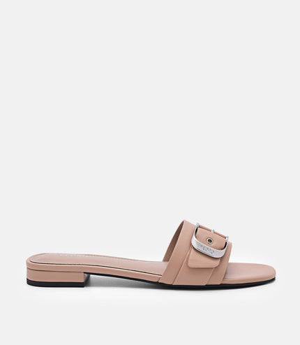 Helix Buckle Sandals - Taupe