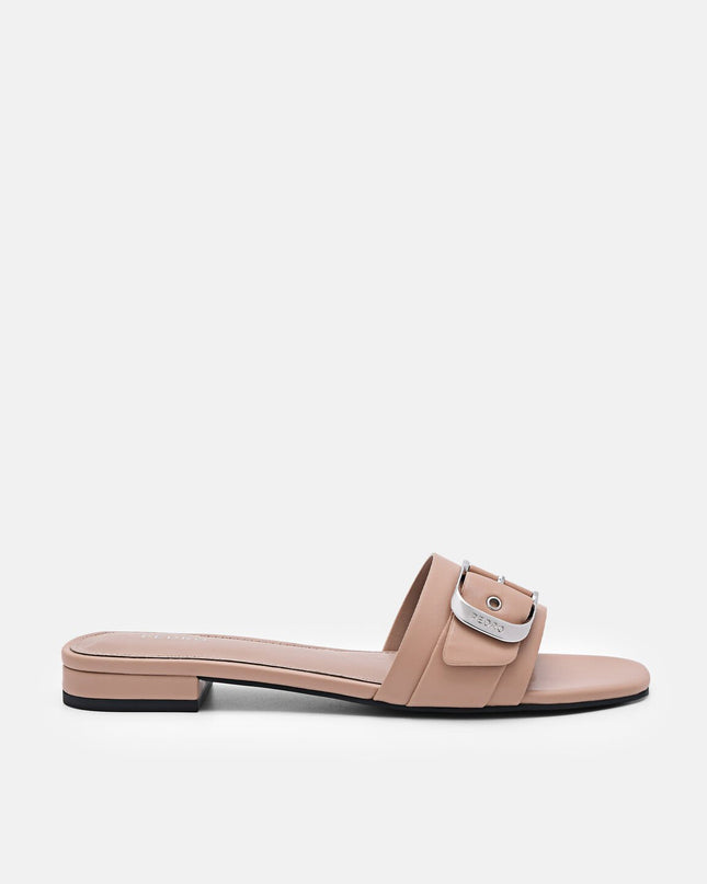 Helix Buckle Sandals - Taupe