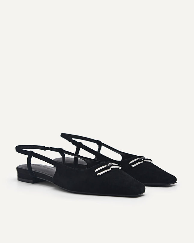 PEDRO Studio Kate Leather Ballerina Flats - Black
