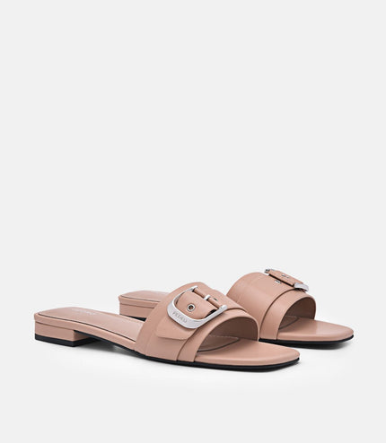 Helix Buckle Sandals - Taupe