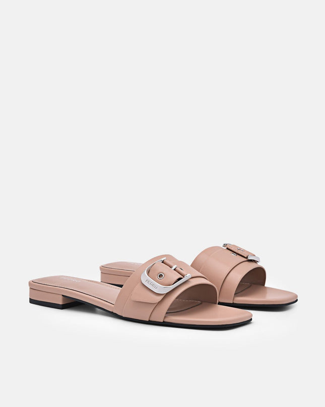 Helix Buckle Sandals - Taupe